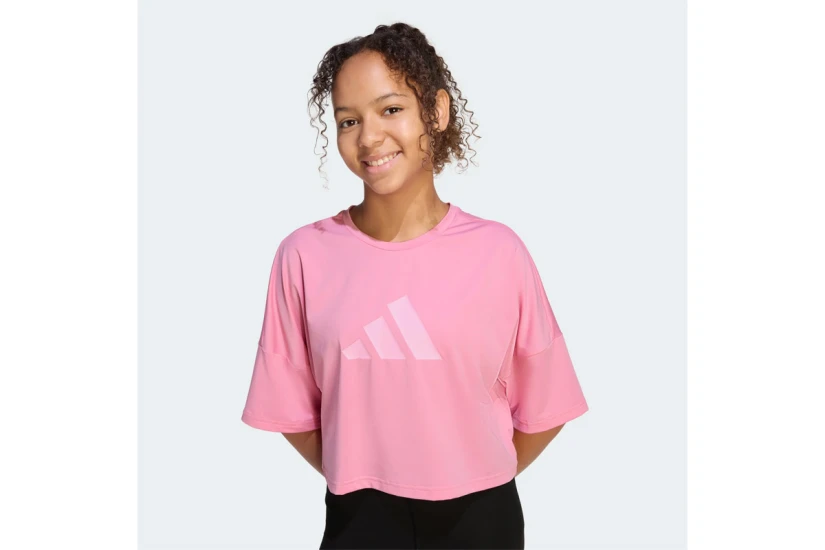 Adidas Performance Future Icons Cropped Παιδικό Κοντομάνικο T-Shirt Φούξια