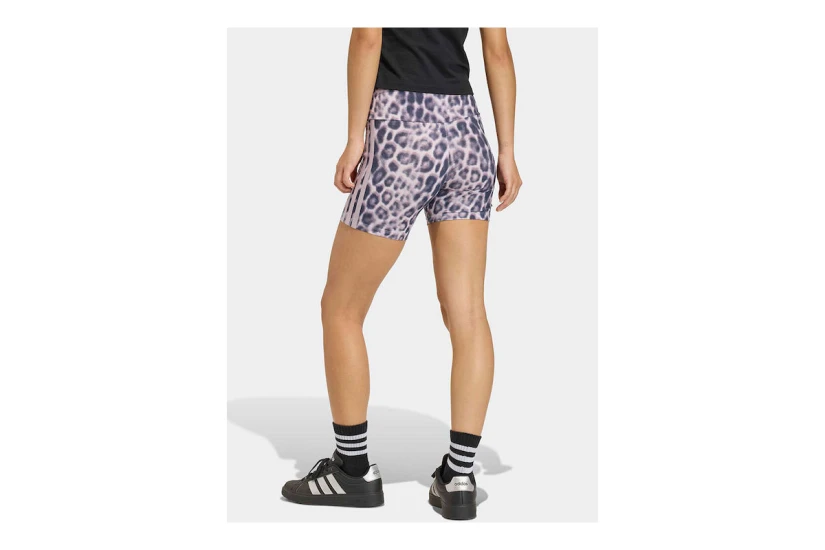 Adidas Performance Allover Print Γυναικείο Κοντό Κολάν Λιλά, Ανθρακί