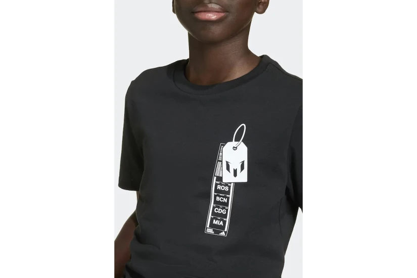 Adidas Performance Messi Fun Graphic Ανδρικό Κοντομάνικο T-Shirt Μαύρο, Λευκό