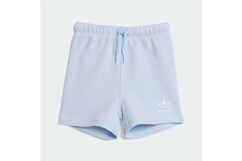Adidas Originals Regular Waffle Βρεφικό Σετ Κοντομάνικη Μπλούζα - Σορτς Γαλάζιο