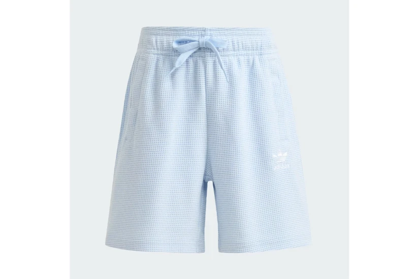 Adidas Originals Loose Waffle Παιδικό Σετ Κοντομάνικη Μπλούζα - Σορτς Γαλάζιο