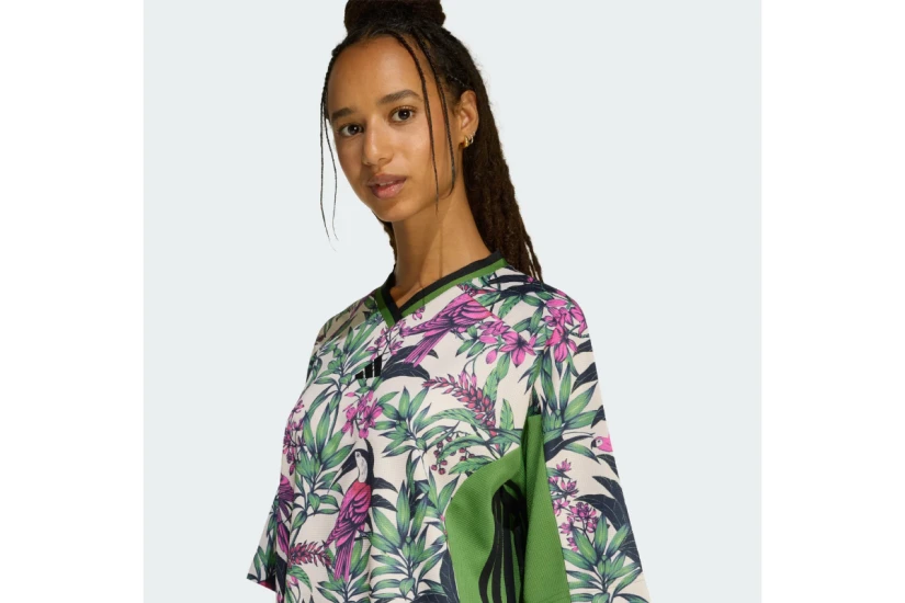 Adidas Performance X Farm Rio Premium Γυναικείο Κοντομάνικο T-Shirt Πράσινο, Φούξια, Μπεζ, Μαύρο