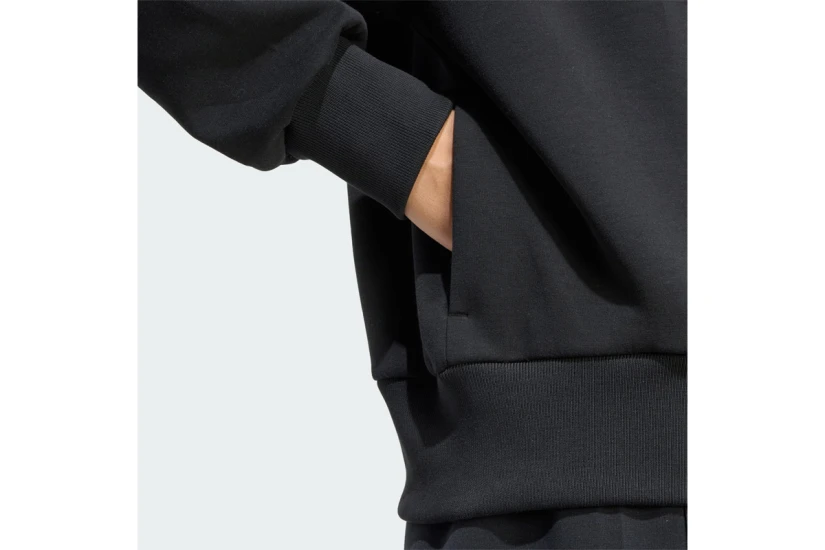 Adidas Performance Soft Lux Γυναικεία Πολυεστερική Ζακέτα με Κουκούλα Μαύρη