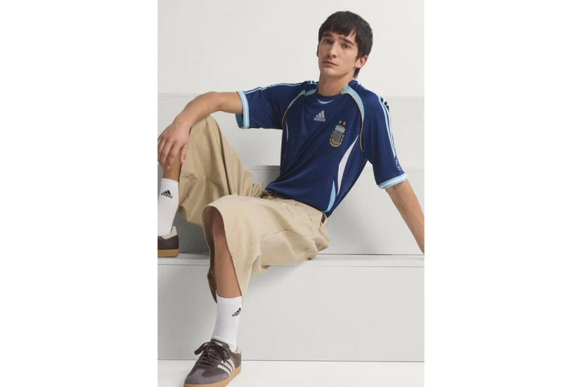 Adidas Performance Argentina Away Jersey 2006 Ανδρική Ποδοσφαιρική Φανέλα Μπλε Σκούρο, Γαλάζια, Χρυσή, Λευκή