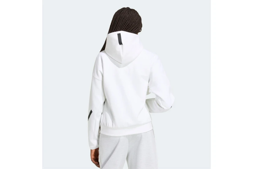 Adidas Performance Z.N.E. Γυναικεία Πολυεστερική Ζακέτα με Κουκούλα Λευκή