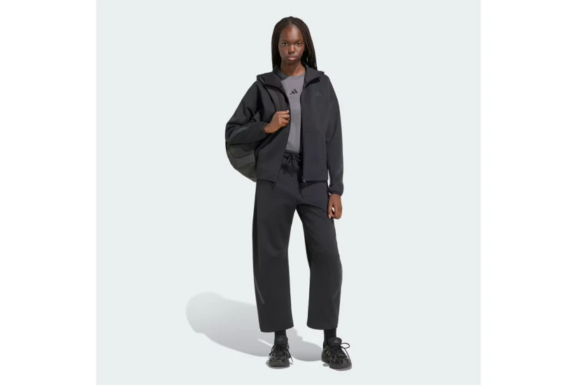 Adidas Performance Z.N.E. Γυναικεία Πολυεστερική Ζακέτα με Κουκούλα Μαύρη