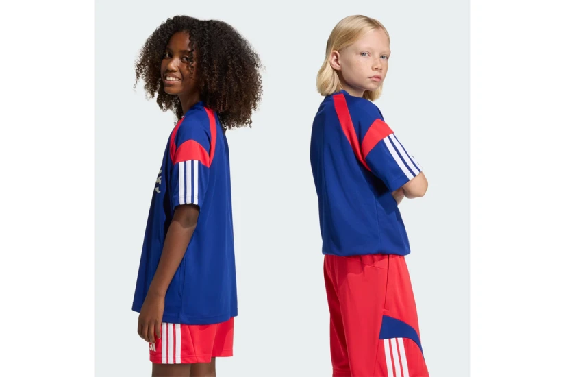 Adidas Performance House Of Tiro V-Neck Παιδικό Κοντομάνικο T-Shirt Μπλε, Κόκκινο, Λευκό