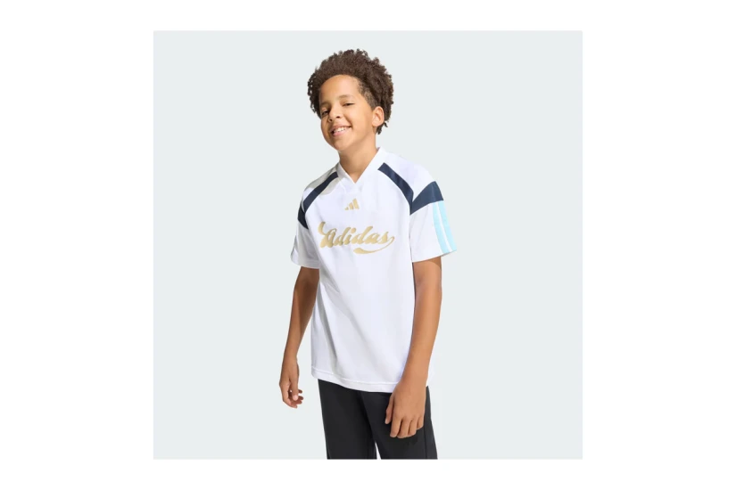 Adidas Performance House Of Tiro Παιδικό Κοντομάνικο T-Shirt Λευκό, Μπεζ, Μπλε Σκούρο, Γαλάζιο