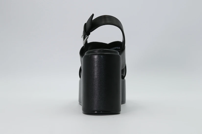 Karl Lagerfeld Wendy Kross Strap Sling Γυναικεία Πέδιλα Μαύρα