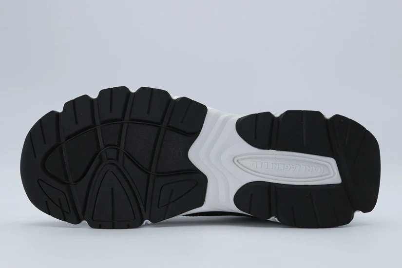 Karl Lagerfeld Orion Sidetrim Mix Ανδρικά Sneakers Μαύρα, Λευκά