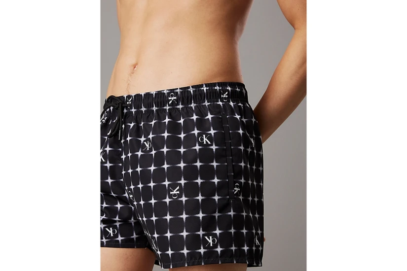 Calvin Klein Monogram Drawstring-Print Ανδρικό Μαγιό Σορτς