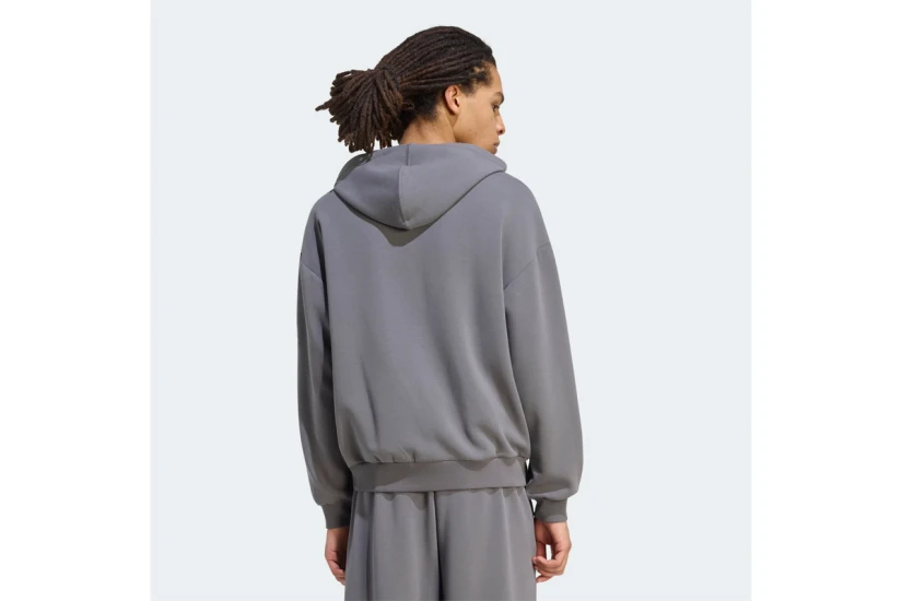 Adidas Performance Soft Lux Ανδρική Πολυεστερική Ζακέτα με Κουκούλα Γκρι Σκούρο