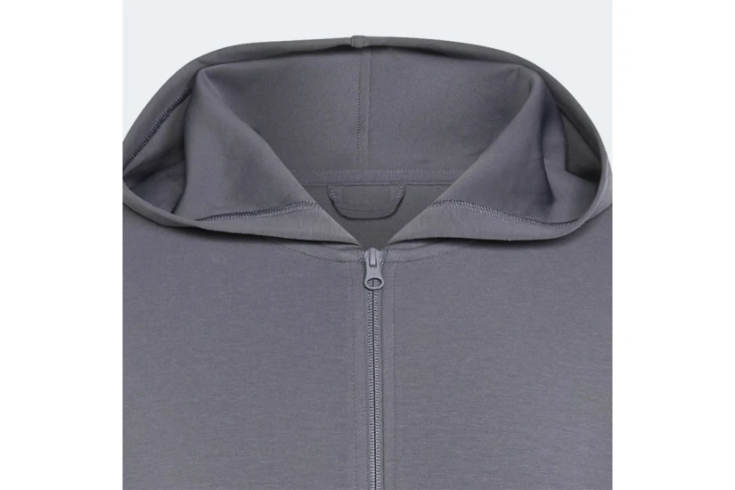 Adidas Performance Soft Lux Ανδρική Πολυεστερική Ζακέτα με Κουκούλα Γκρι Σκούρο