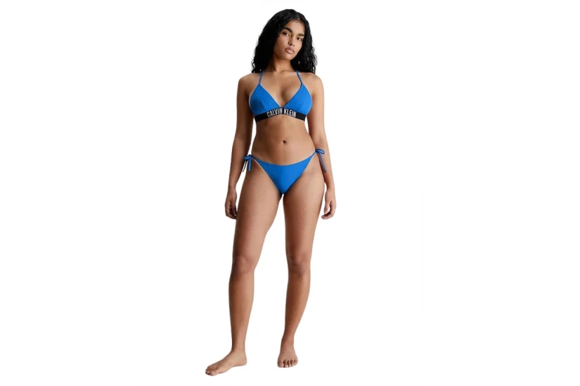 Calvin Klein Side Tie Γυναικείο Μαγιό Bikini Bottom Μπλε, Μαύρο