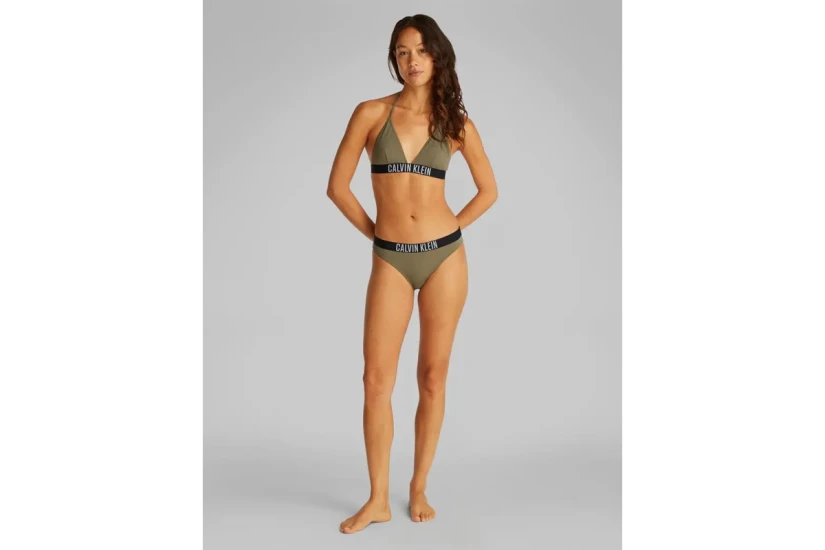 Calvin Klein Intense Power Triangle Γυναικείο Μαγιό Bikini Top Χακί