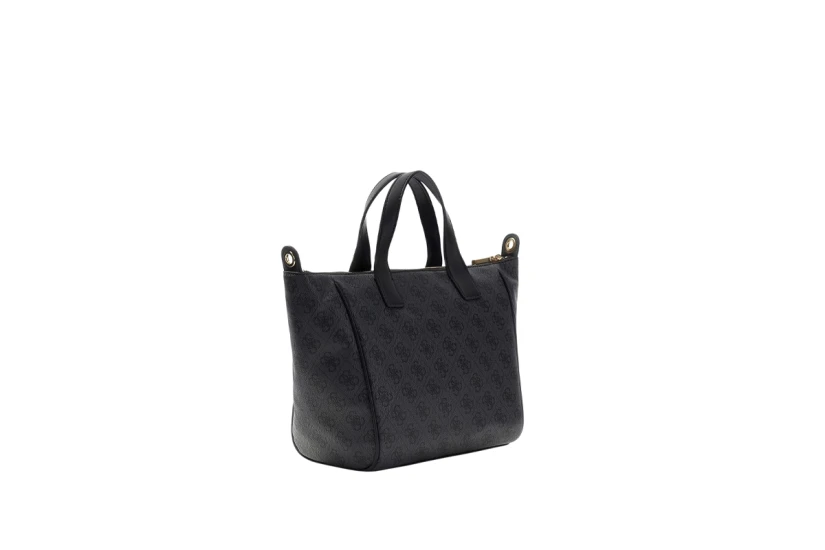 Guess Follie Γυναικεία Τσάντα Tote Ανθρακί, Μαύρη