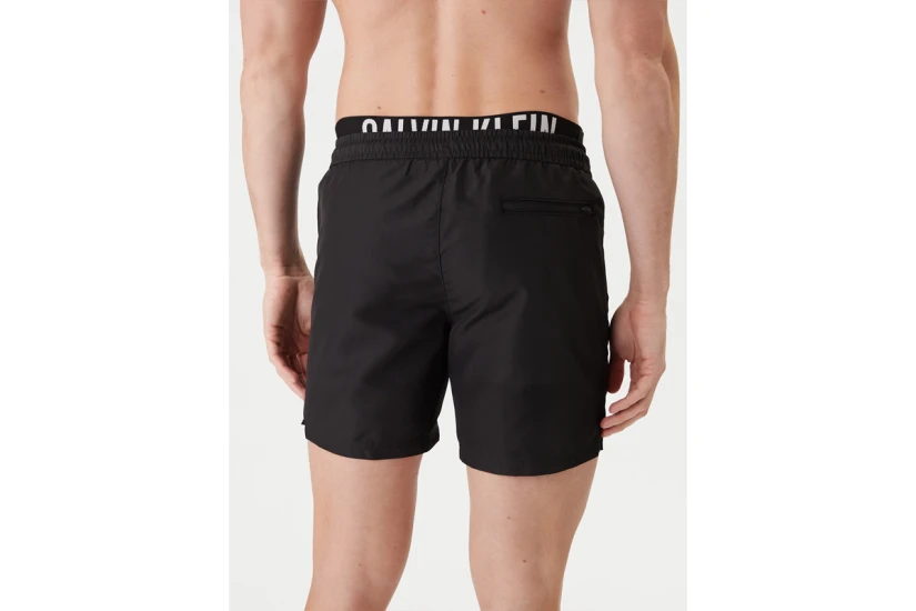 Calvin Klein Intense Power Double Waistband Ανδρικό Μαγιό Σορτς Μαύρο