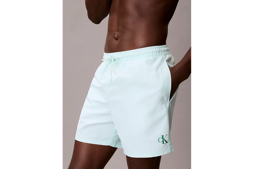 Calvin Klein Monogram Medium Drawstring Ανδρικό Μαγιό Σορτς Άκουα
