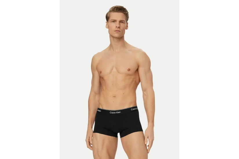 Calvin Klein Icon Cotton Stretch Relaxed Ανδρικά Εσώρουχα Μπόξερ Μαύρα 3 Τεμάχια