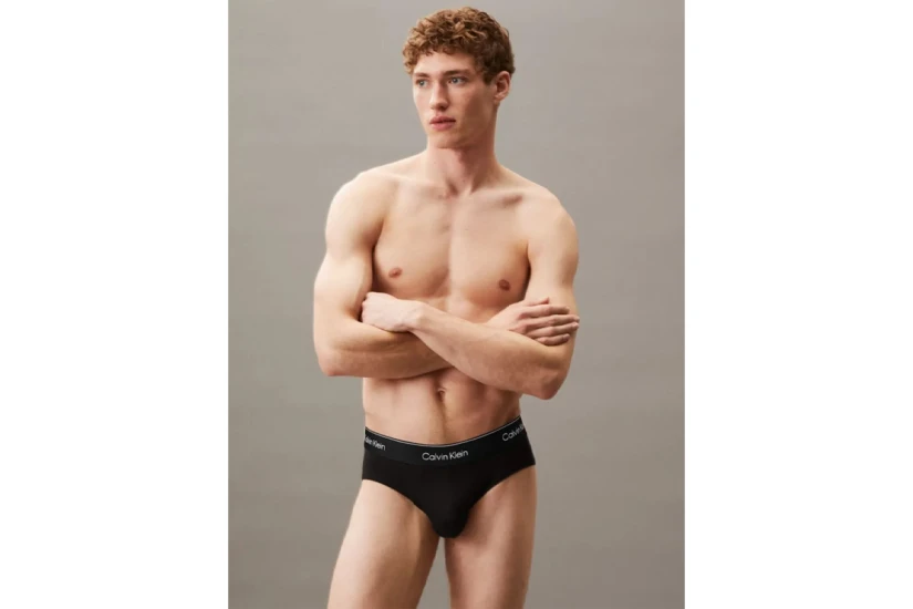 Calvin Klein Icon Cotton Stretch Ανδρικά Εσώρουχα Σλιπ 3-Τεμάχια