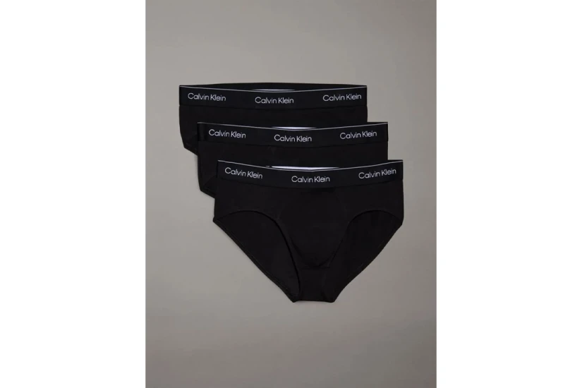 Calvin Klein Icon Cotton Stretch Ανδρικά Εσώρουχα Σλιπ 3-Τεμάχια
