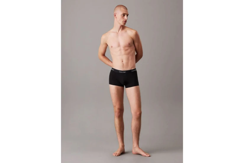 Calvin Klein Icon Cotton Stretch Low Rise Μπόξερ Μαύρα 3-Τεμάχια