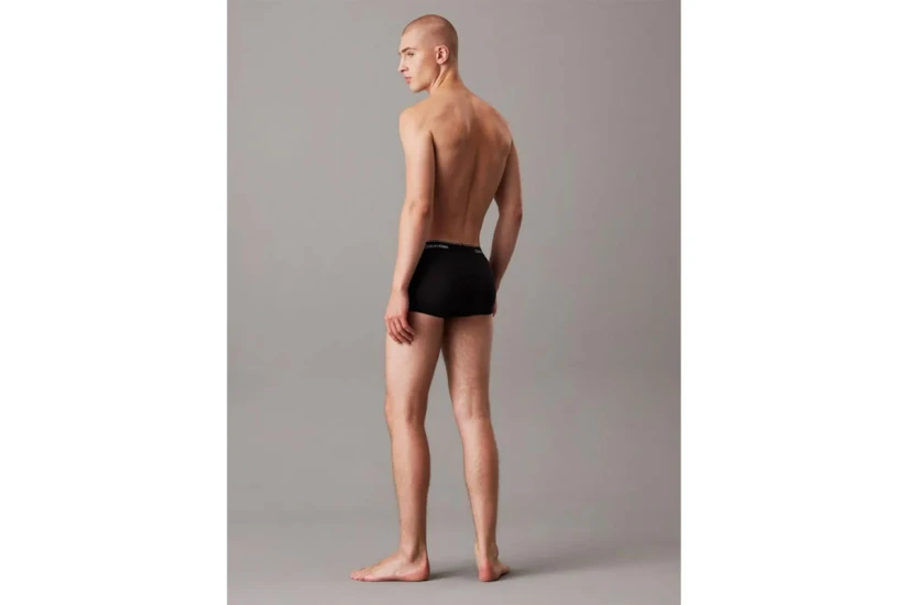 Calvin Klein Icon Cotton Stretch Low Rise Μπόξερ Μαύρα 3-Τεμάχια