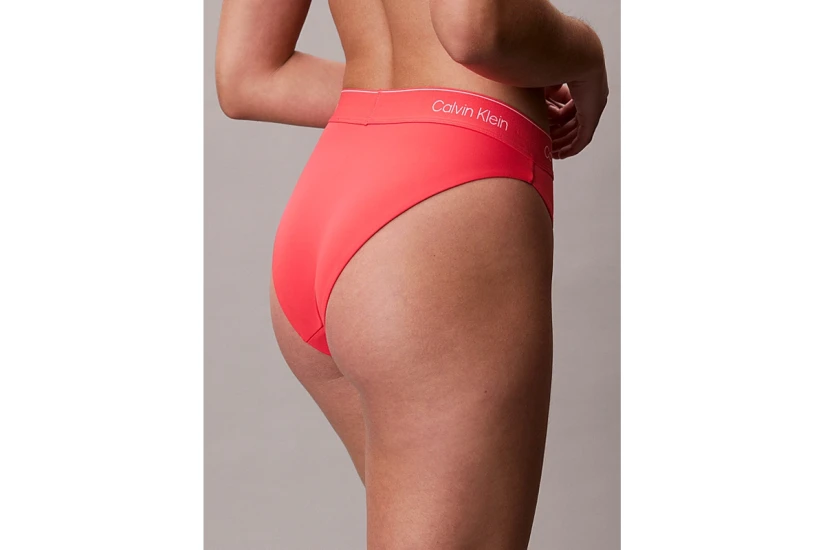 Calvin Klein CK Icon Brazilian Γυναικείο Μαγιό Bikini Bottom Κοραλλί
