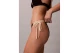 Calvin Klein Monogram Tie Side Γυναικείο Μαγιό Bikini Bottom Μαύρο, Λευκό