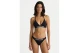 Calvin Klein Intense Power Triangle Γυναικείο Μαγιό Bikini Top Μαύρο, Λευκό