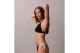 Calvin Klein Monogram Γυναικείο Μαγιό Bikini Top Μαύρο, Λευκό