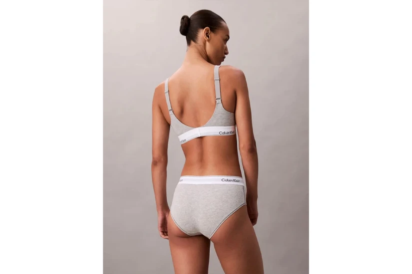 Calvin Klein Icon Cotton Modal Lift Γυναικείο Bralette Γκρι, Λευκό