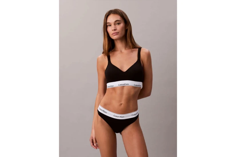Calvin Klein Icon Cotton Modal Γυναικείο Εσώρουχο String Μαύρο, Λευκό