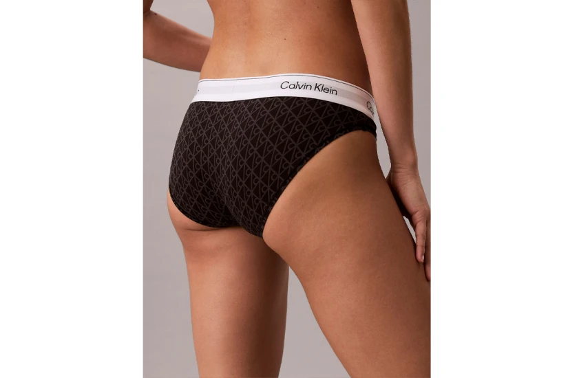Calvin Klein Icon Cotton Modal Γυναικείο Εσώρουχο Σλιπ Μαύρο, Λευκό