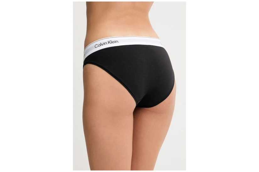 Calvin Klein Icon Cotton Modal Γυναικείο Εσώρουχο Σλιπ Μαύρο, Λευκό