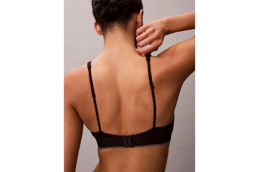Calvin Klein Graphic Monogram Microfibre Γυναικείο Bralette Μαύρο