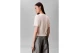 Calvin KleinMonologo Γυναικείο Κοντομάνικο Cropped Πουλόβερ Λευκό
