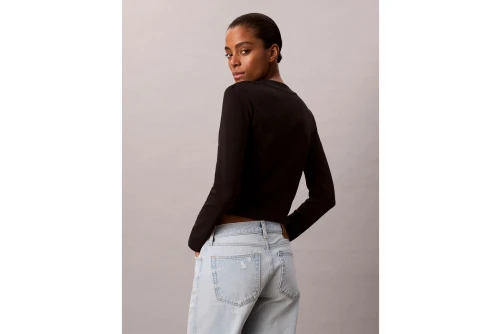 Calvin Klein Monologo Baby Μπλούζα Με Λαιμόκοψη Γυναικεία (LV047A803G UB1)