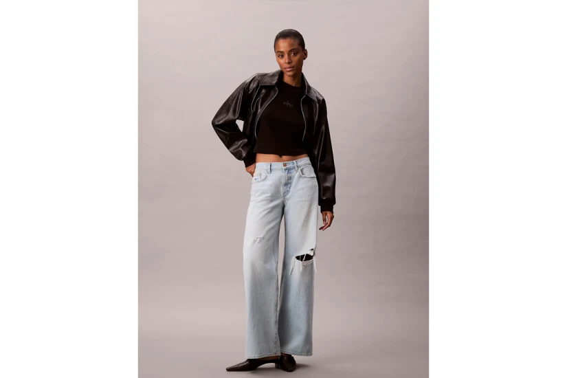 Calvin Klein Γυναικεία Μακρυμάνικη Μπλούζα με Λαιμόκοψη Μαύρη