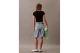 Calvin Klein Γυναικείο Κοντομάνικο Crop Top Μαύρο