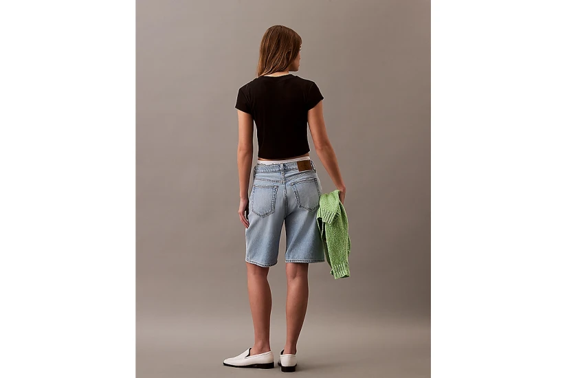 Calvin Klein Γυναικείο Κοντομάνικο Crop Top Μαύρο