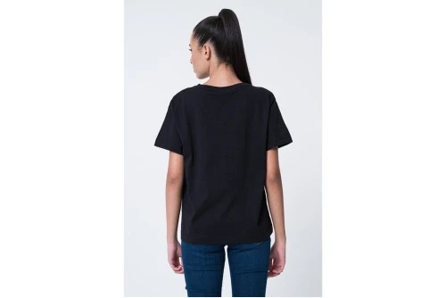Calvin Klein Relaxed Monogram V-Neck T-Shirt Γυναικείο (LV047B205G UB1)
