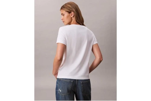 Calvin Klein Relaxed Monogram V-Neck T-Shirt Γυναικείο (LV047B205G YAA)