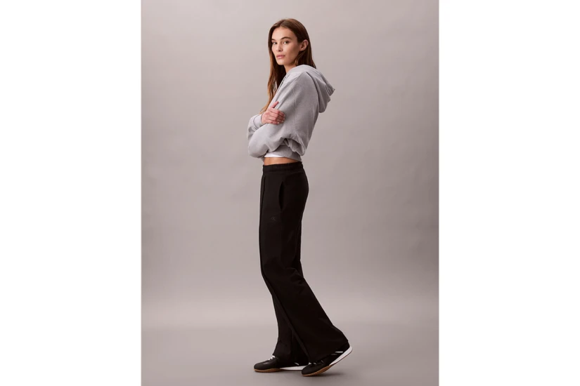 Calvin Klein Cotton Terry Γυναικείο Παντελόνι Φόρμας Μαύρο