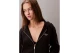Calvin Klein French Terry Γυναικεία Ζακέτα με Κουκούλα Μαύρη