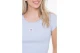 Calvin Klein Cotton Stretch Rib Baby Γυναικείο Κοντομάνικο T-Shirt Σιέλ