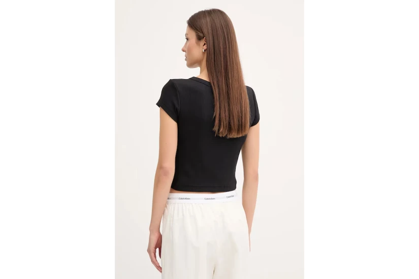 Calvin Klein Cotton Stretch Rib Baby Γυναικείο Κοντομάνικο T-Shirt