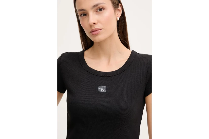 Calvin Klein Cotton Stretch Rib Baby Γυναικείο Κοντομάνικο T-Shirt