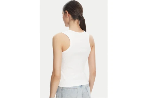 Calvin Klein Ribbed Cotton Badge Μπλούζα Αμάνικη Γυναικεία (LV047C201G YAA)