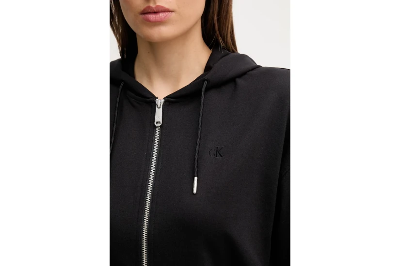 Calvin Klein Γυναικεία Ζακέτα με Κουκούλα Μαύρη